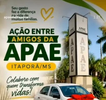 Itaporã: APAE realiza almoço beneficente neste domingo e convida toda a população