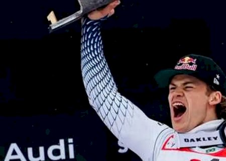 Lucas Pinheiro abre temporada com ouro em slalom gigante na Áustria